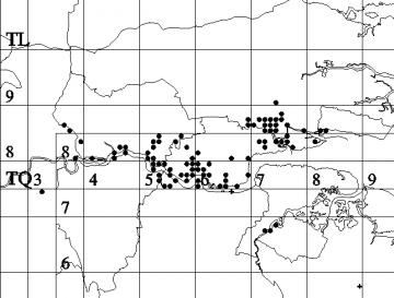 Bombus humilis map 1 Copyright: Peter Harvey