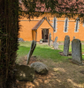 Tilty Sarsen and Puddingstone Boulders in Churchyard 5 