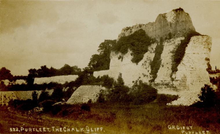 Purfleet The Chalk Cliff Post Card G H Digby Purfleet Copyright: G H Digby