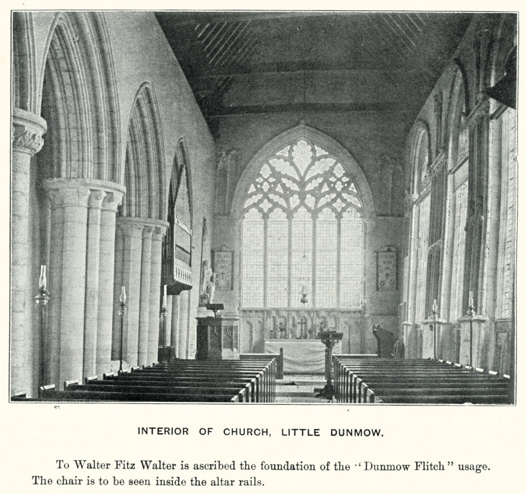Little Dunmow Church Interior F F Law 1898 Copyright: Florence Law Shalford Church 1898