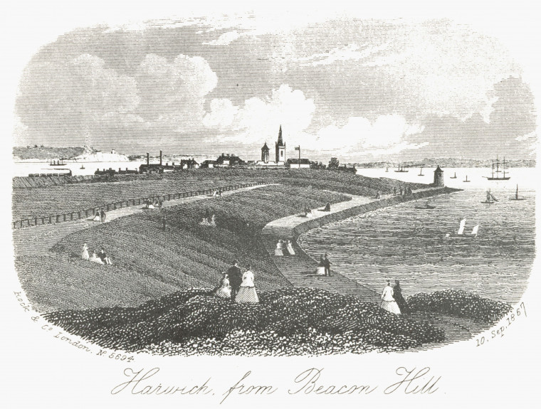 Harwich from Beacon Hill Rock and Co 1867 Copyright: Rock & Co
