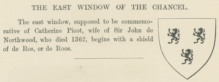 Picot Shalford Church East Window F F Law 1898 Copyright: Florence Law Shalford Church 1898