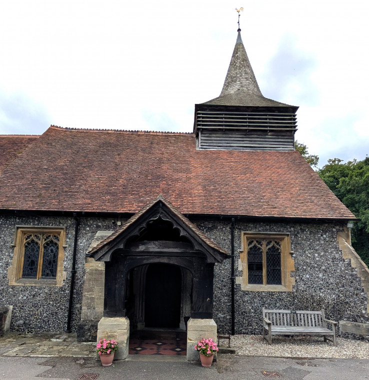 Hutton Church Timber Porch and West End 19 August 2025 Copyright: William George