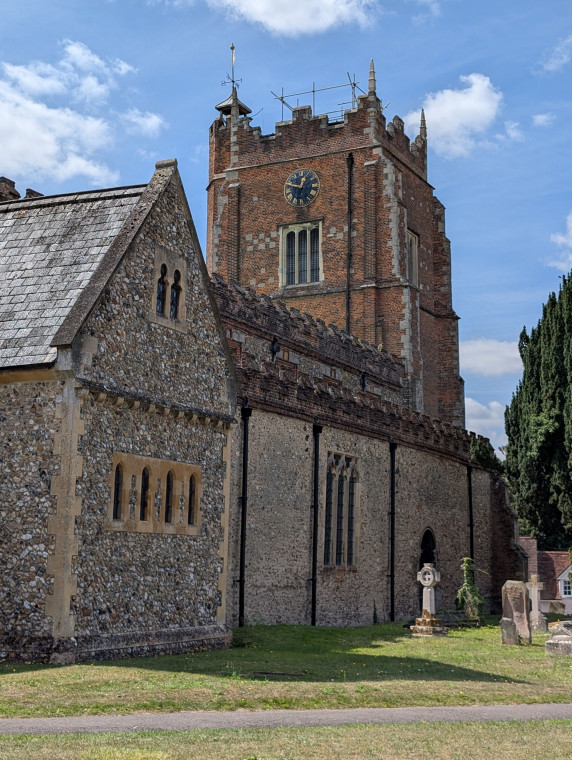 Castle Hedingham Church Tower and Churchyard 8 August 2025 Copyright: William George