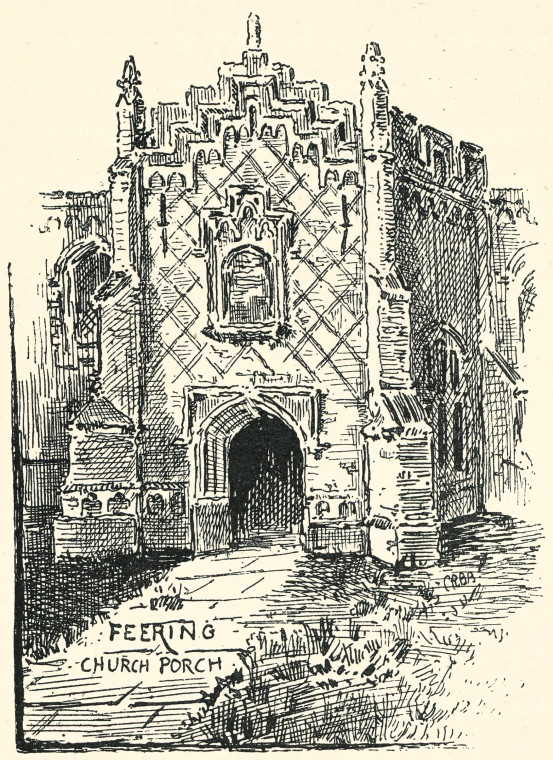 Feering Church Porch Barrett 1892 Copyright: C R B Barrett Essex Highways 1892