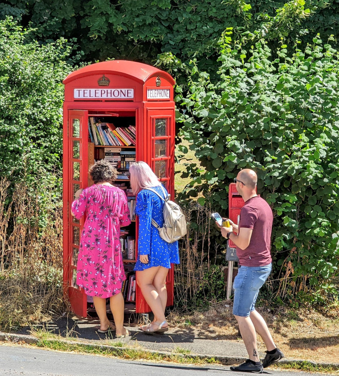 Wendens Ambo Telephone Box Library and Visitors 7 August 2022 Copyright: William George