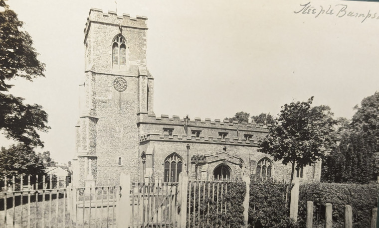 Steeple Bumpstead Church Post Card Copyright: William George