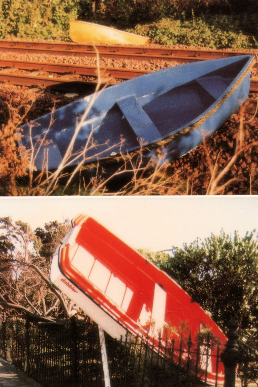 Southend Great Storm 1987 with damaged boats Copyright: William George