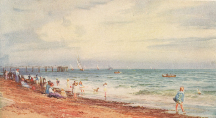 Southend on Sea Paddlers 1905 Copyright: W L Wyllie London to the Nore 1905