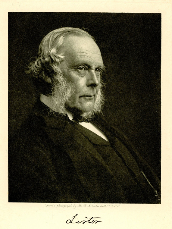 Joseph Lister 1827 to 1912  Aged 69 in 1896 Copyright: Lord Lister by R J Godlee 1918