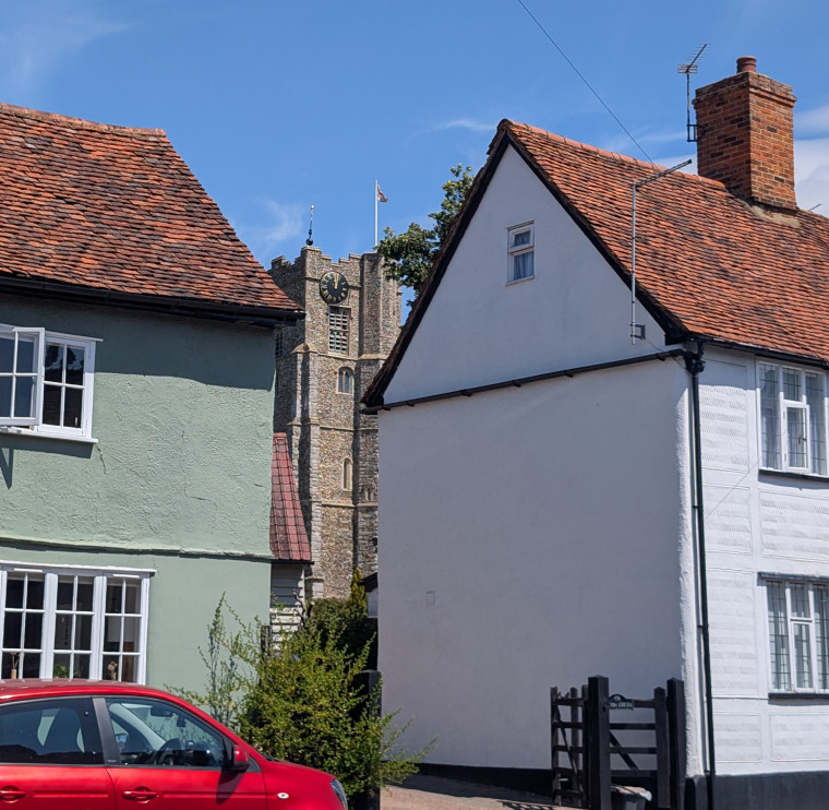 Hatfield Broad Oak Cottages and Church Tower 2025 Copyright: William George