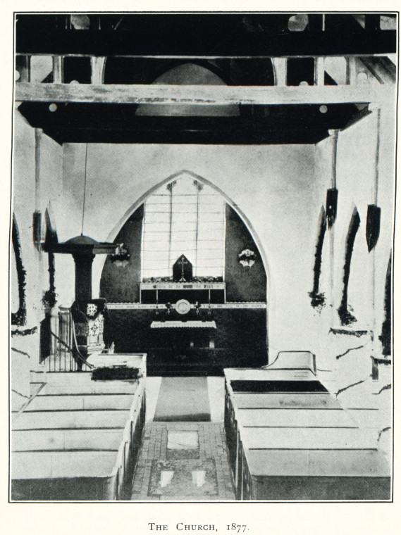 Brightlingsea Church Interior 1877 Dickin 1913 Copyright: E P Dickin Brightlingsea 1913