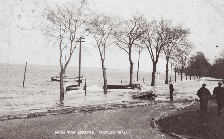 Mistley High Tide Flooding Postcard Copyright: William George