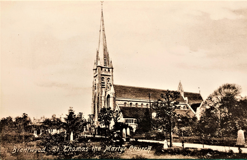 Brentwood St Thomas Church Post card Copyright: William George