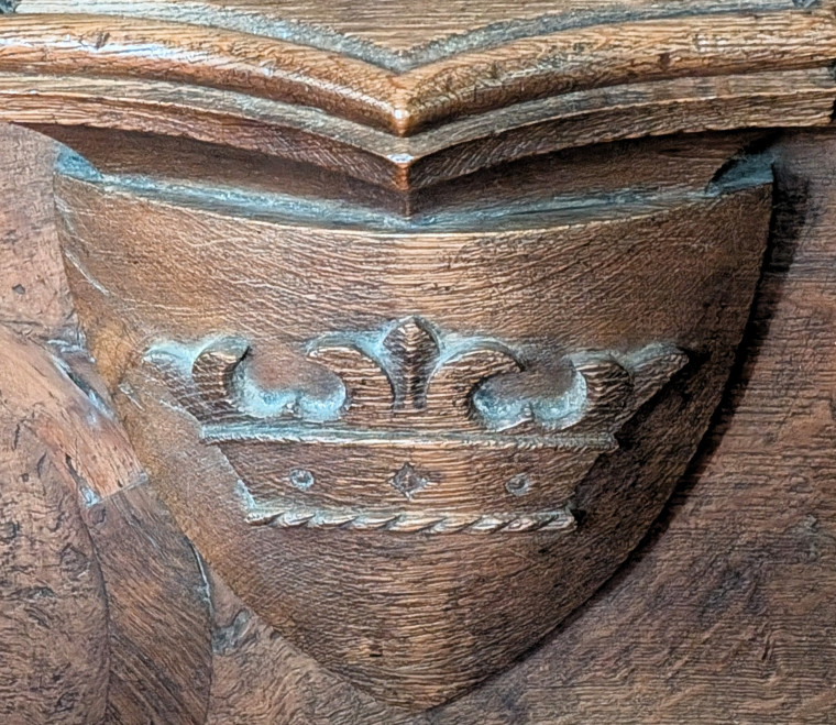 Castle Hedingham Church Misericord Shield 8 August 2025 Copyright: William George