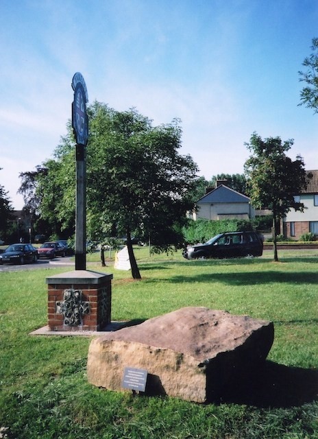 The Stansted Airport Sarsen Stone at Takeley. Copyright: Gerald Lucy