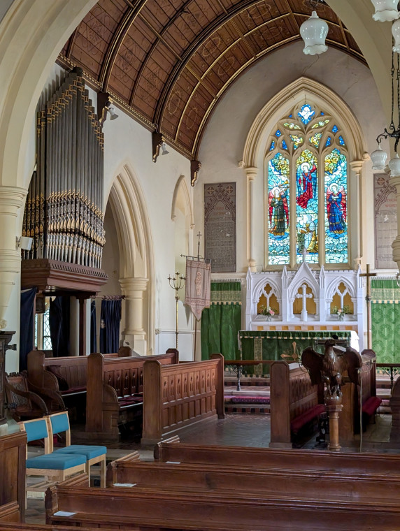 Matching Church East Window and Organ 9th August 2025 Copyright: William George