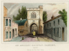 Barking Abbey an Ancient Gateway steel engraving about 1830 