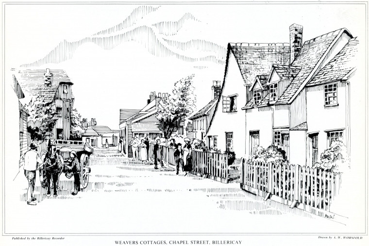 Billericay Weavers Cottages Chapel Street Print Copyright: A W Worsfold