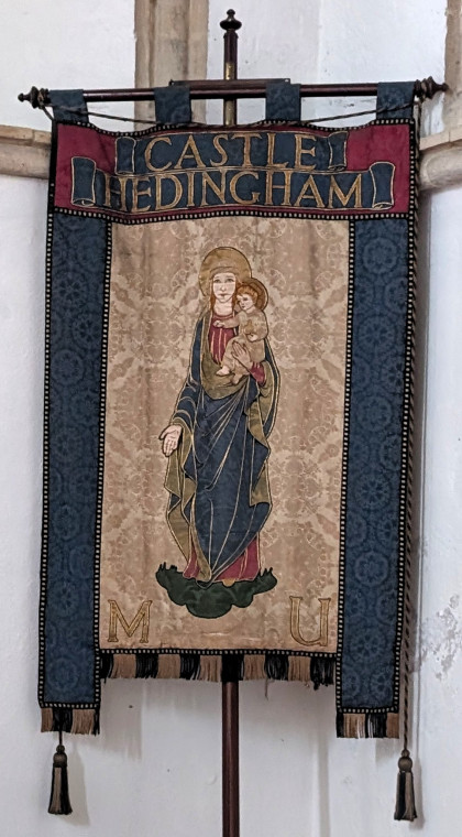 Castle Hedingham Church Madonna and Child Banner 8 August 2025 Copyright: William George