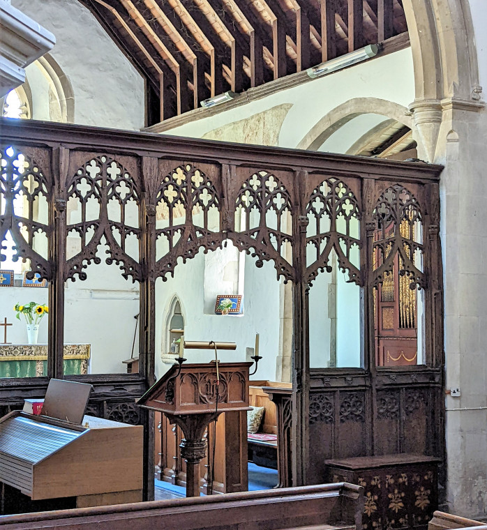 Wendens Ambo Church Rood Screen 1500 7 August 2022 Copyright: William George