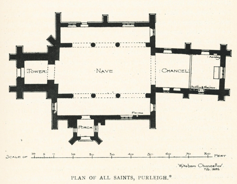 Purleigh Church Plan 1893 Copyright: Wykeham Chancellor