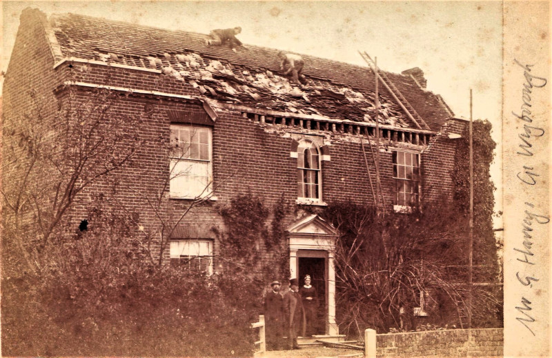 Great Wigborough House of Mr Harvey 1884 Essex Earthquake Copyright: William George
