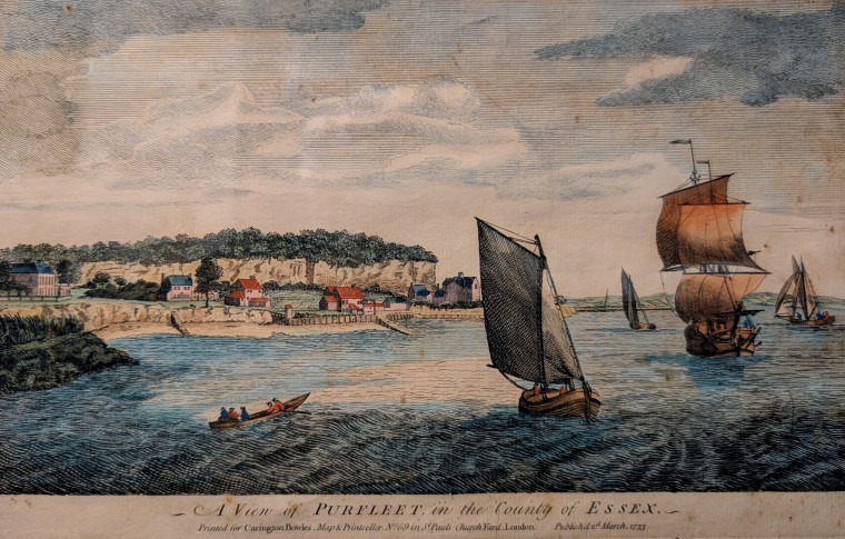 Pufleet View Cliffs Published1773 Copyright: Carrington Bowles