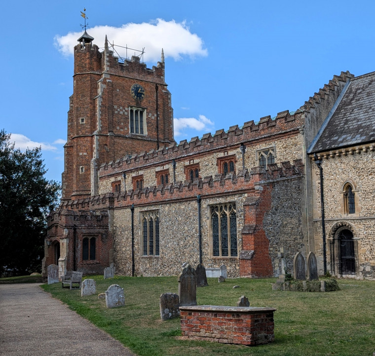 Castle Hedingham Church South Face and Path 8 August 2025 Copyright: William George