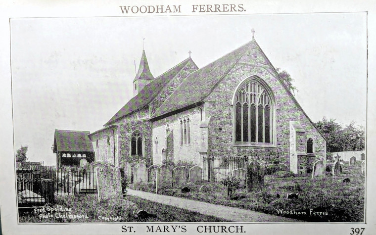 Woodham Ferrers Church Post Card Copyright: William George