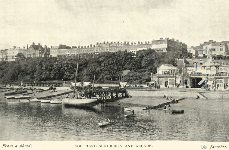 Southend Shrubbery and Arcade Jarrolds 1910 Copyright: T Northcott Spurll Southend 1910