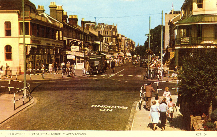 Clacton View from the Venetian Bridge Post Card Copyright: William George