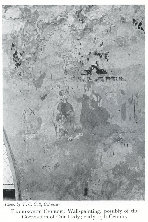 Fingringhoe Wall Painting Our Lady 1938 Copyright: C Montagu Benton Church of St Ouen Fingringoe 1938