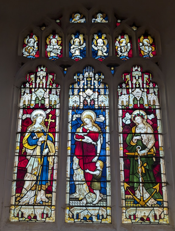 Great Bentley Church Stained Glass Three Light Window 2025 Copyright: William George
