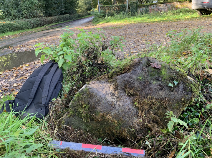 Stone no.2 near main sarsen at south east corner of churchyard Copyright: D. Potts, Nov 2023