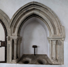 Tilty Church Wall Piscina two drains 17 June 2025