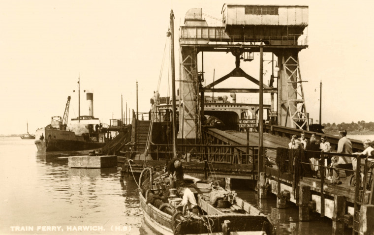 Harwich Train Ferry Post Card Copyright: William George