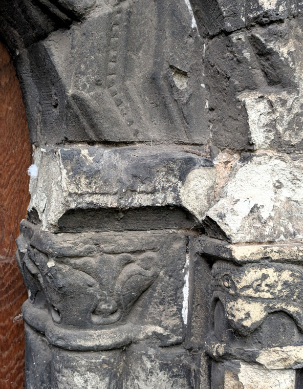 Rainham Church South door detail 22 May 2025 Copyright: William George