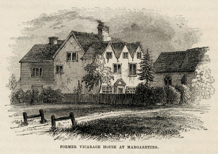 Margaretting former Vicarage House Suckling 1845 Copyright: Alfred Suckling Essex Antiquities 1845