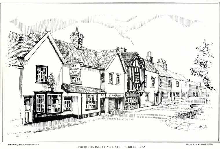 Billericay Chequers Inn Chapel Street Print Copyright: A W Worsfold
