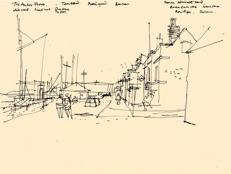 Burnham Quay Pen and Ink Drawing Copyright: Paul Sharp