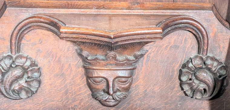 Castle Hedingham Church Misericord Seat 8 August 2025 Copyright: William George