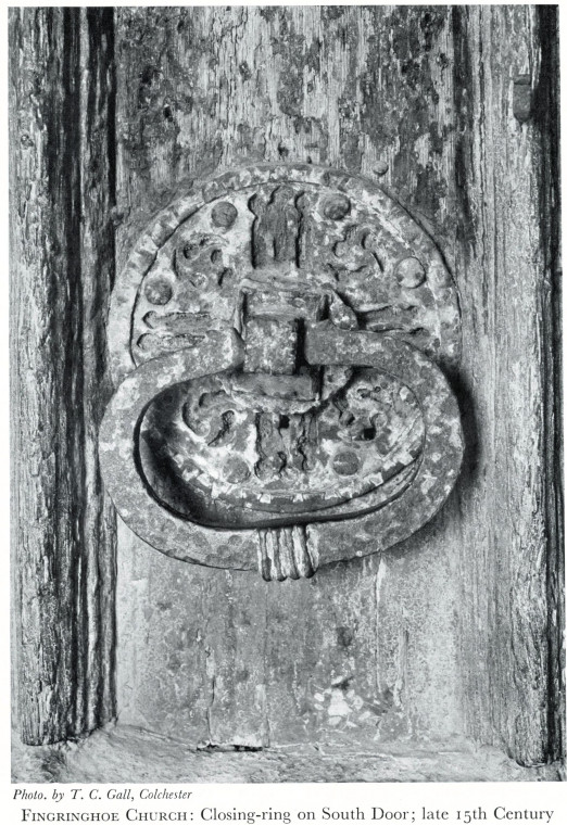 Fingringhoe Church Door Ring 1938 Copyright: C Montagu Benton Church of St Ouen Fingringoe 1938