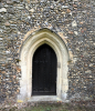 Bocking Church Doorway with flint wall 7 October 2025