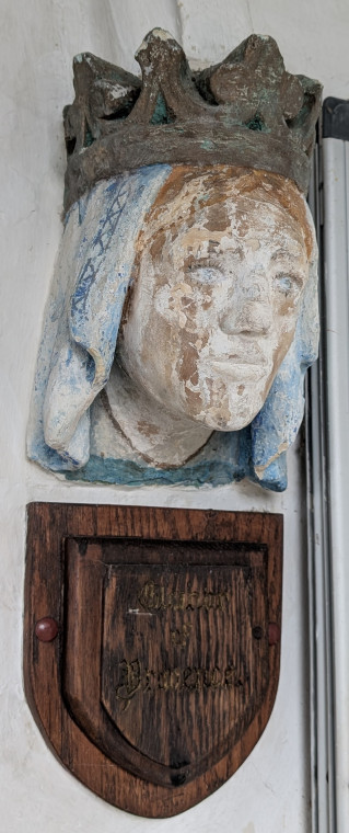Bocking Church Porch Head of Eleanor of Provence 7 October 2025 Copyright: William George