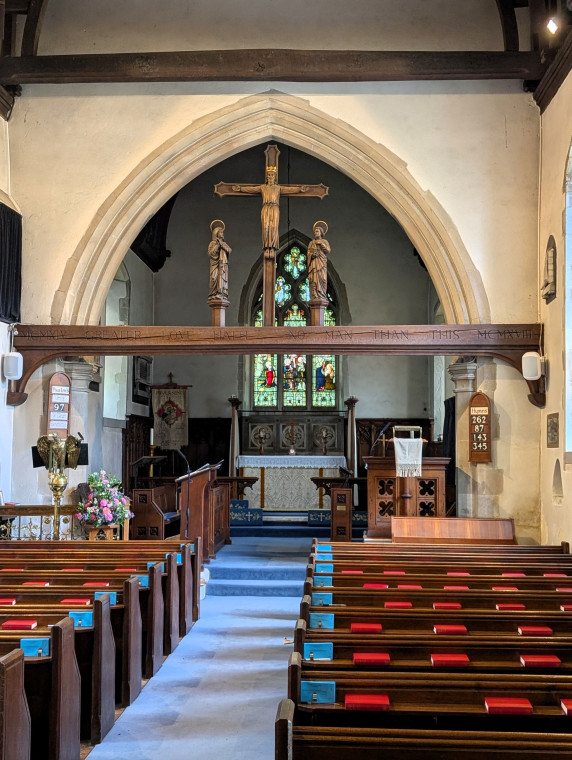 Fryerning Church Rood Beam 31st May 2025 Copyright: William George