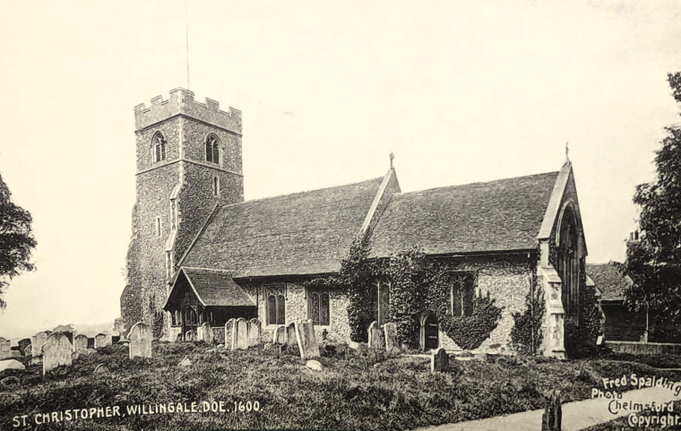 Willingdale Doe St Christopher Church Postcard Copyright: William George