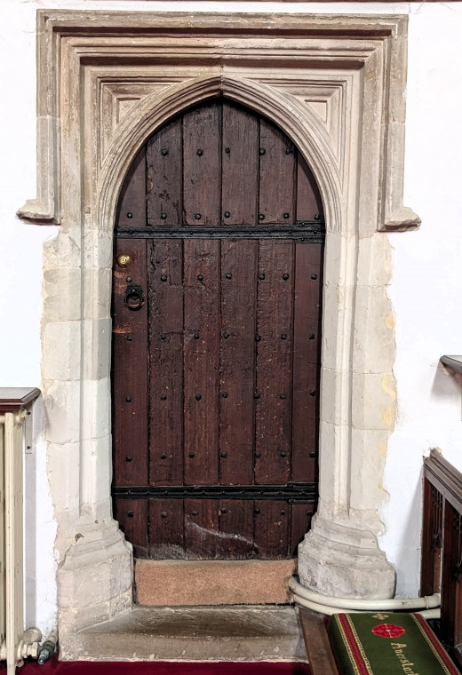 Castle Hedingham Church Interior Door 8 August 2025 Copyright: William George