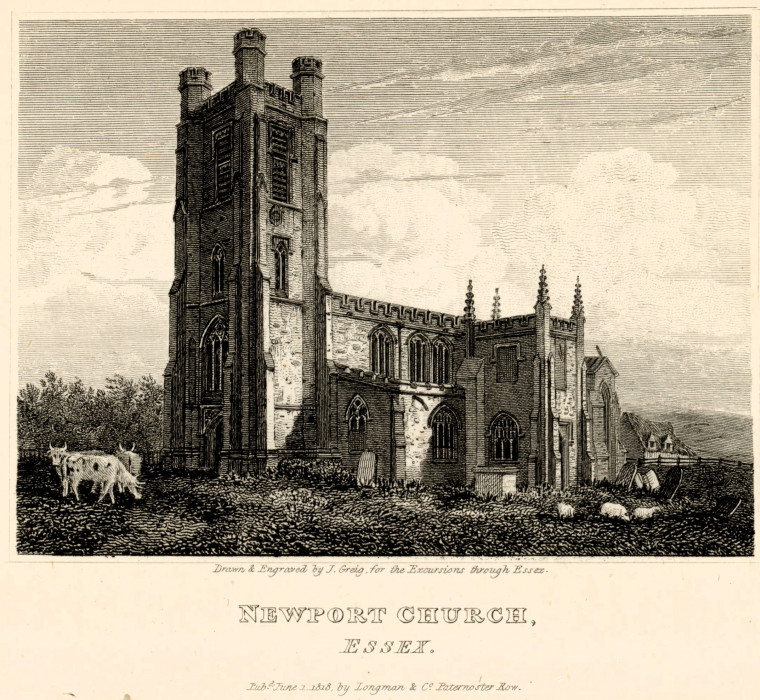 Newport Church Excursions through Essex Volume II 1819 Copyright: William George
