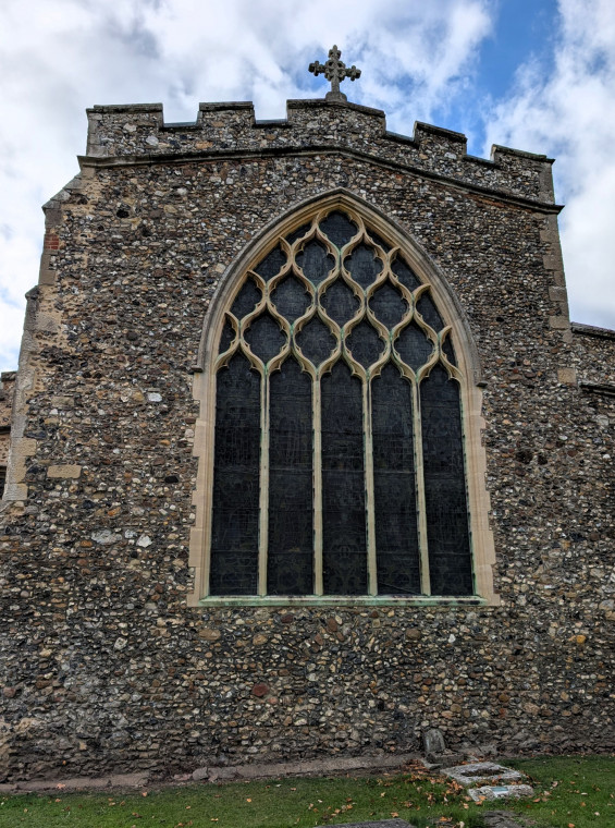 Bocking Church Exterior East Window Tracery 7 October 2025 Copyright: William George
